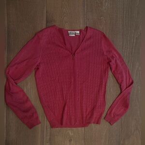 Tail Women's Vibrant Red Zipper Cardigan